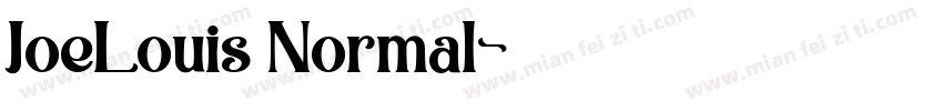 JoeLouis Normal字体转换